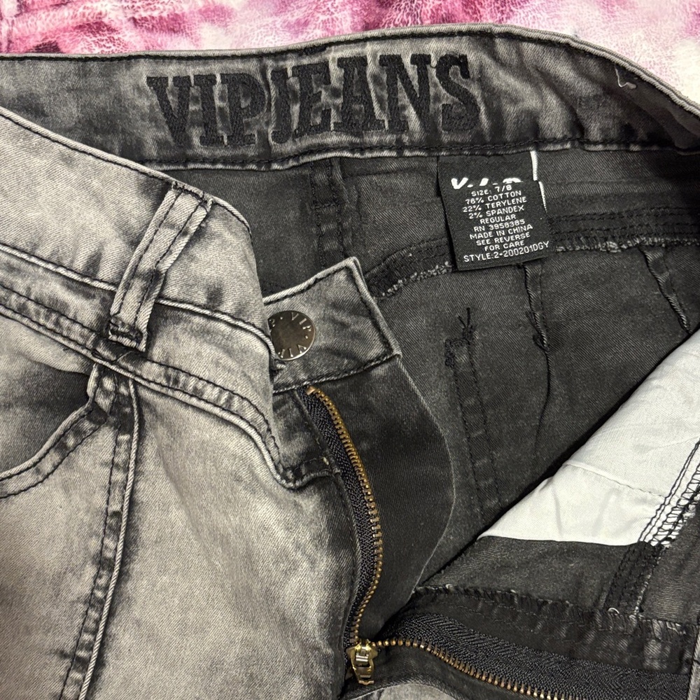 VIP Gray Cargo Denim Pants